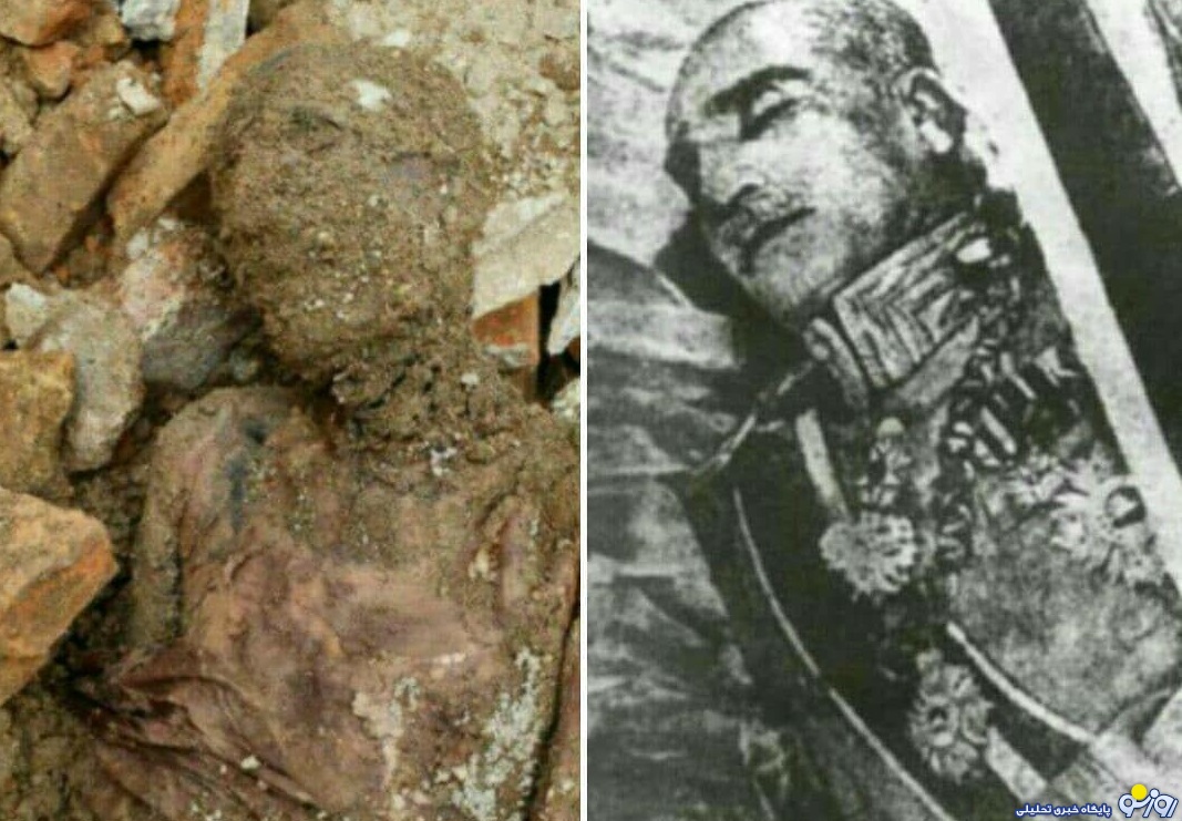 شباهت جسد مومیایی پیدا شده با آخرین عکس رضا شاه/عکس