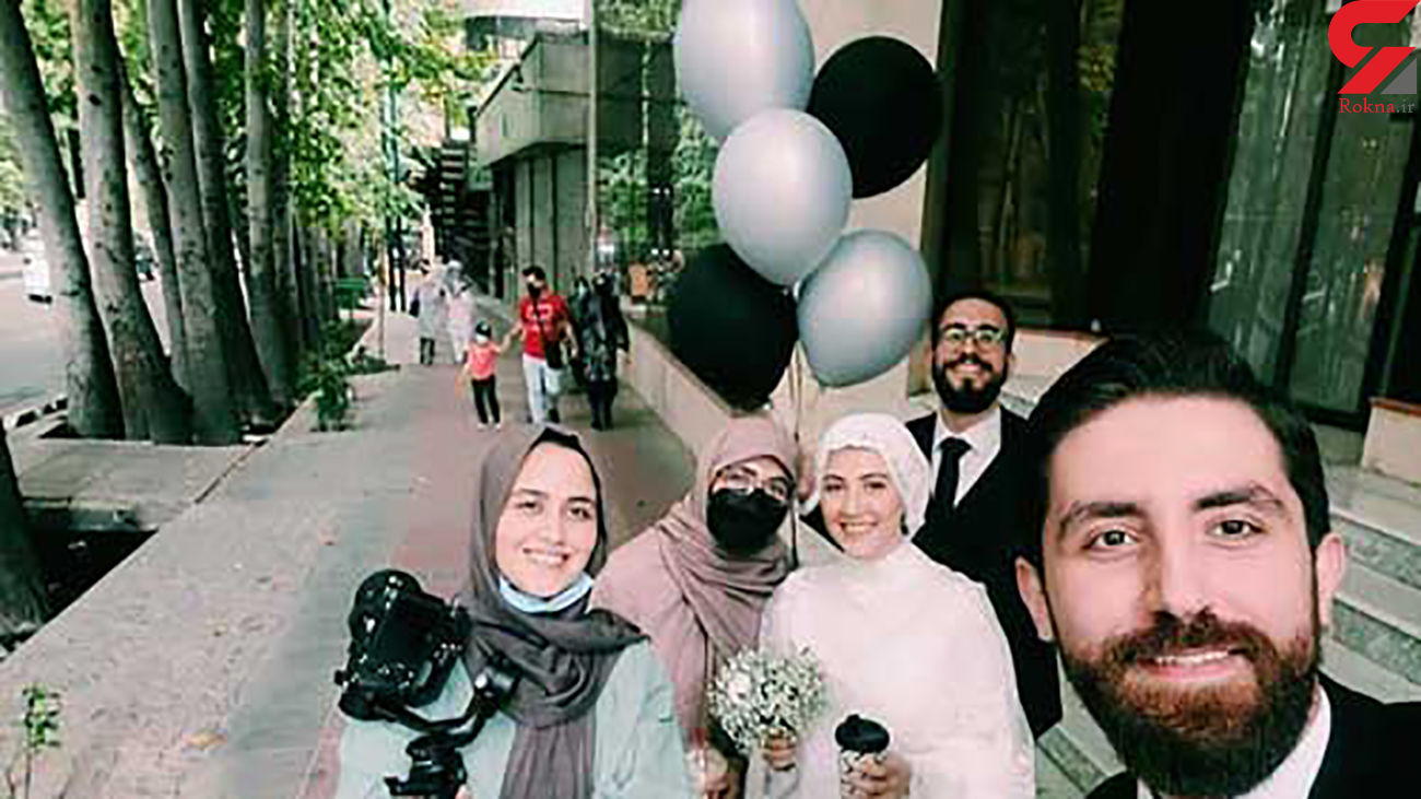 جنجال سازی عروس و داماد تهرانی در خیابان ولیعصر + عکس
