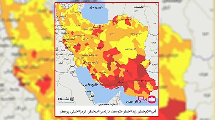 موج پنجم کرونا در ایران؛ تهران قرمز، جنوب رو به سیاهی