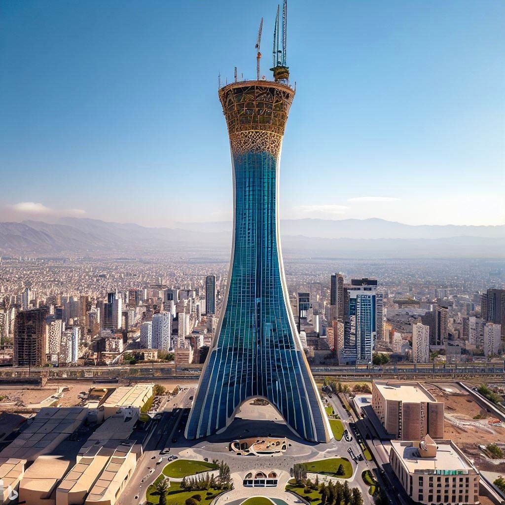 تصاویر حیرت انگیز برج میلاد در سال ۲۱۲۳ از نگاه هوش مصنوعی + تصاویر
