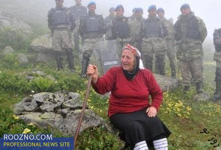 مقاومت جانانه یک پیرزن ترکیه ای در برابر جاده سبز اردوغان در ترکیه