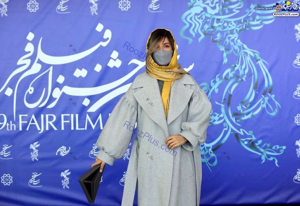 تیپ کرونایی سارا بهرامی در جشنواره فیلم فجر+عکس