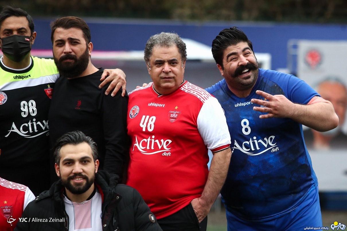 بهنام بانی در تیم فوتبال هنرمندان قرمز و آبی +عکس