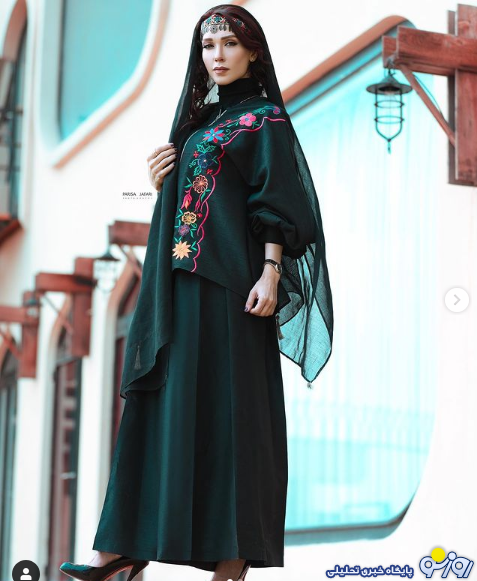 خانم بازیگر در عجیب ترین لباس +‌عکس