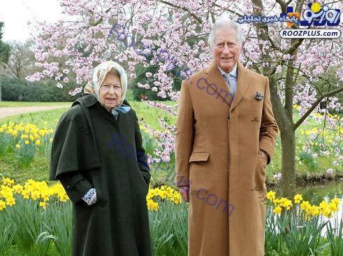 عکس جدید ملکه بریتانیا با ولیعهد !