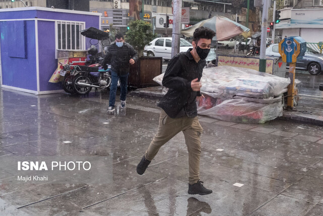 وزش باد شدید و رگبار باران در ۱۲ استان