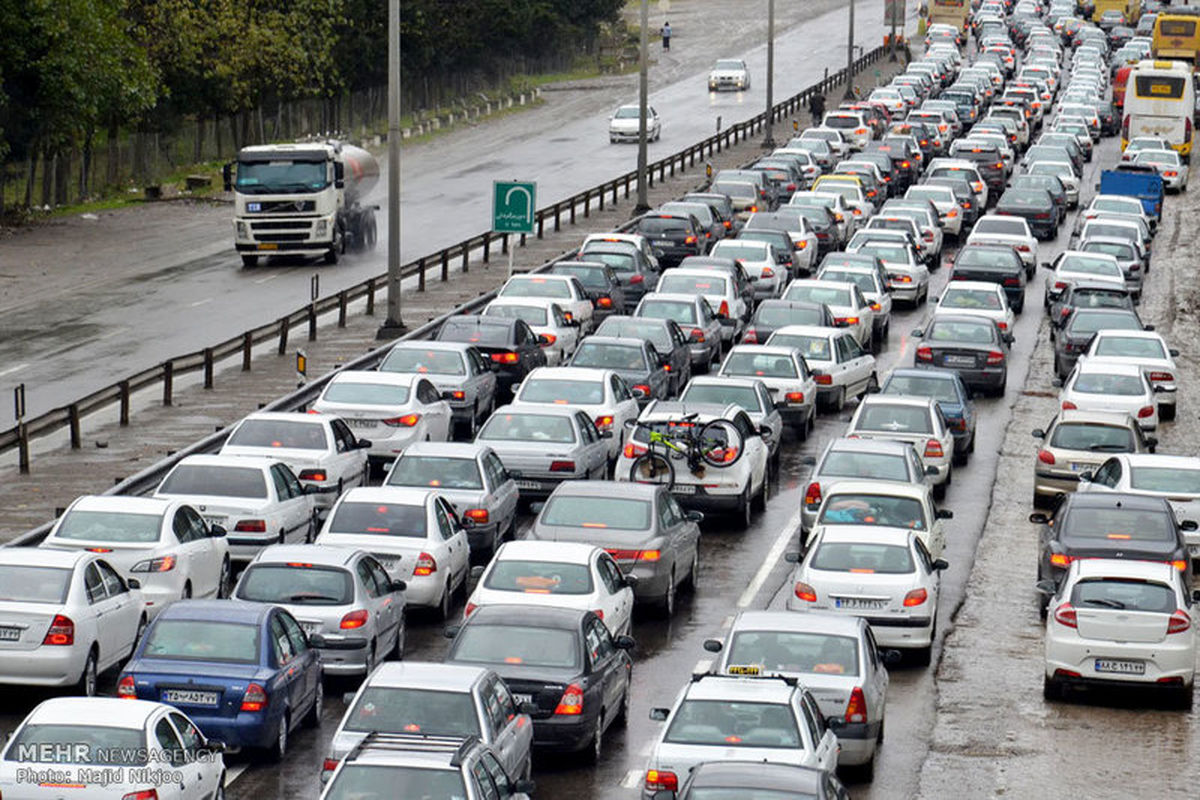 راه ها و شرایط امروز 20 آذر 1400 / ترافیک سنگین در اتوبان قزوین - کرج