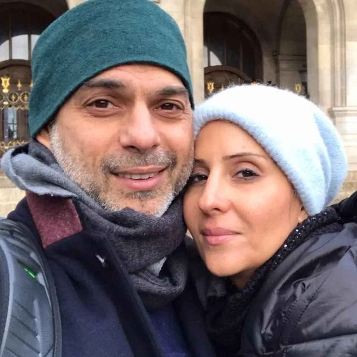 پیمان معادی و همسرش در خارج از کشور + عکس