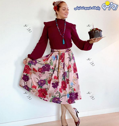 مهناز افشار با دامن گل گلی در روز تولدش/عکس مهناز افشار با دامن گل گلی در روز تولدش/عکس