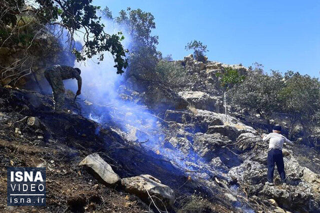 تداوم آتش‌سوزی در جنگل‌های «نارک» و «کوه خامی»