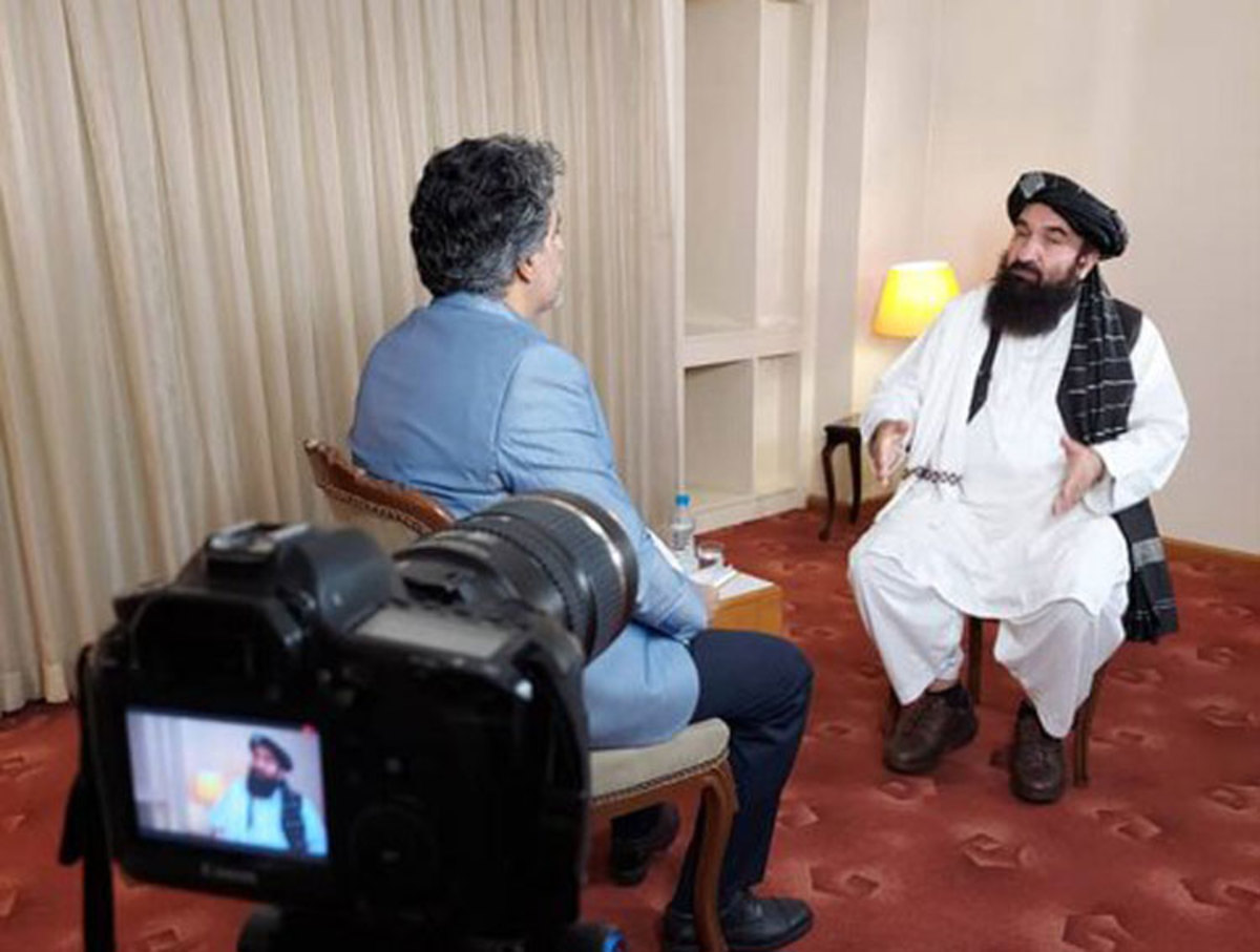 مصاحبه صداوسیما با یکی از رهبران طالبان