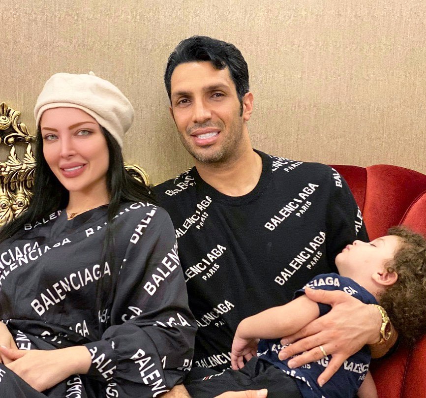 خودنمایی همسر سپهرحیدری با 2 کیلو آرایش/فیلم