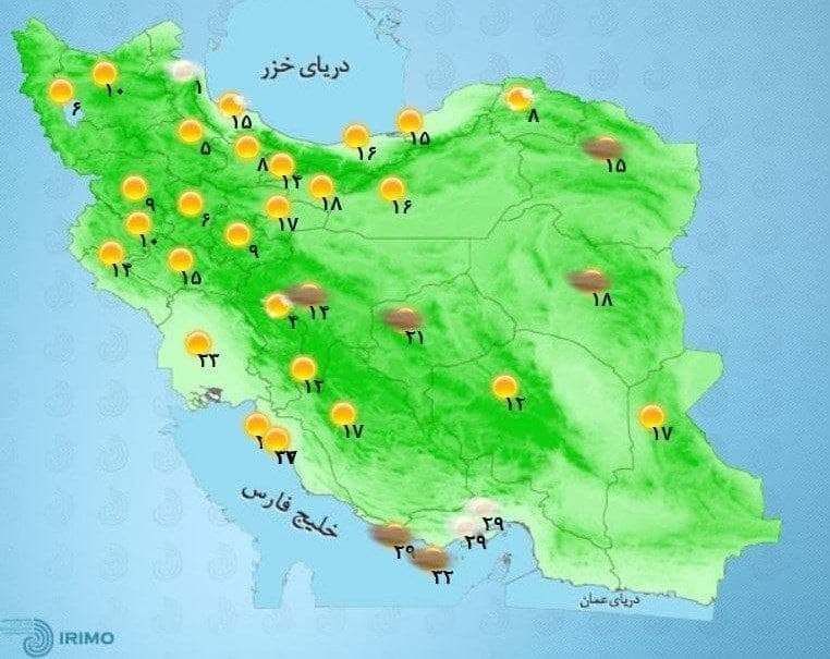 وضعیت آب و هوا، امروز ۵ مهر ۱۴۰۰ / رگبار و وزش باد شدید در ارتفاعات خراسان رضوی