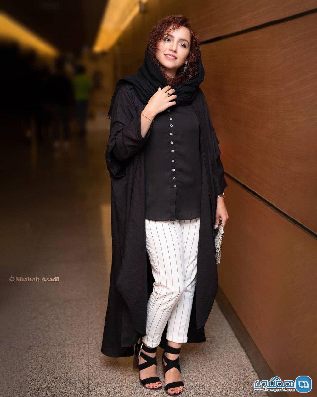 عکس لو رفته از نازنین بیاتی با لباس مجلسی