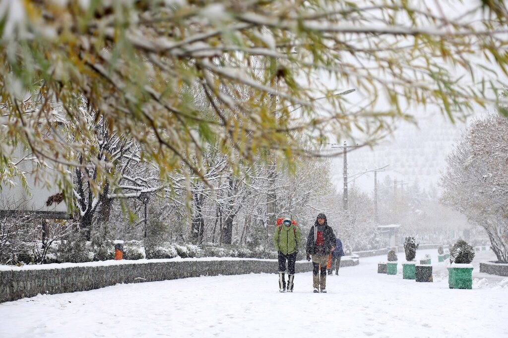 بارش برف و کولاک در تهران / دمای انجماد در همه ایستگاه‌های هواشناسی پایتخت