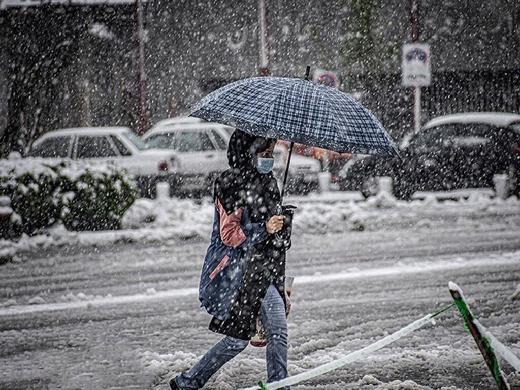 پیش بینی بارش باران و برف در تهران از فردا شب