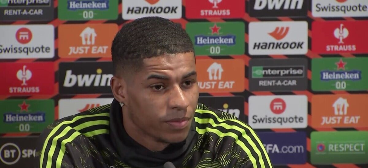 عصبانیت عجیب و فحش دادن مارکوس رشفورد در کنفرانس مطبوعاتی عصبانیت عجیب و فحش دادن مارکوس رشفورد در کنفرانس مطبوعاتی