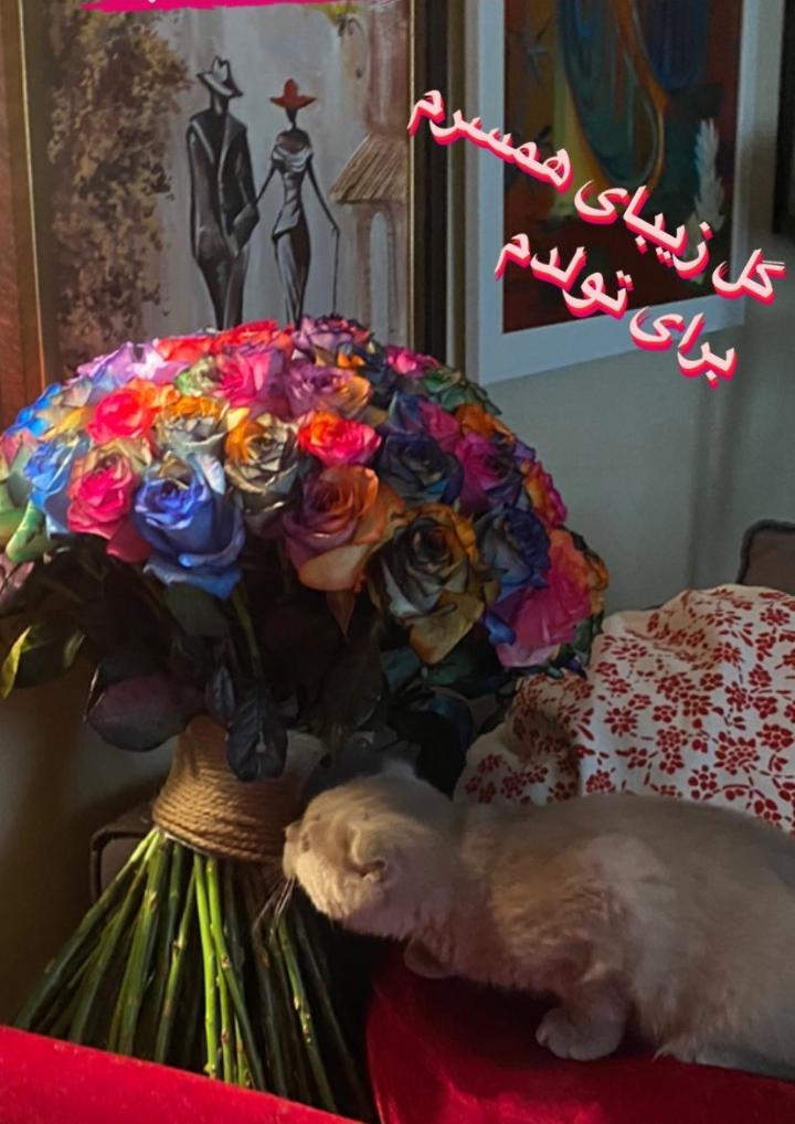 هدیه ویژه همسر بهنوش بختیاری برای تولدش / عکس