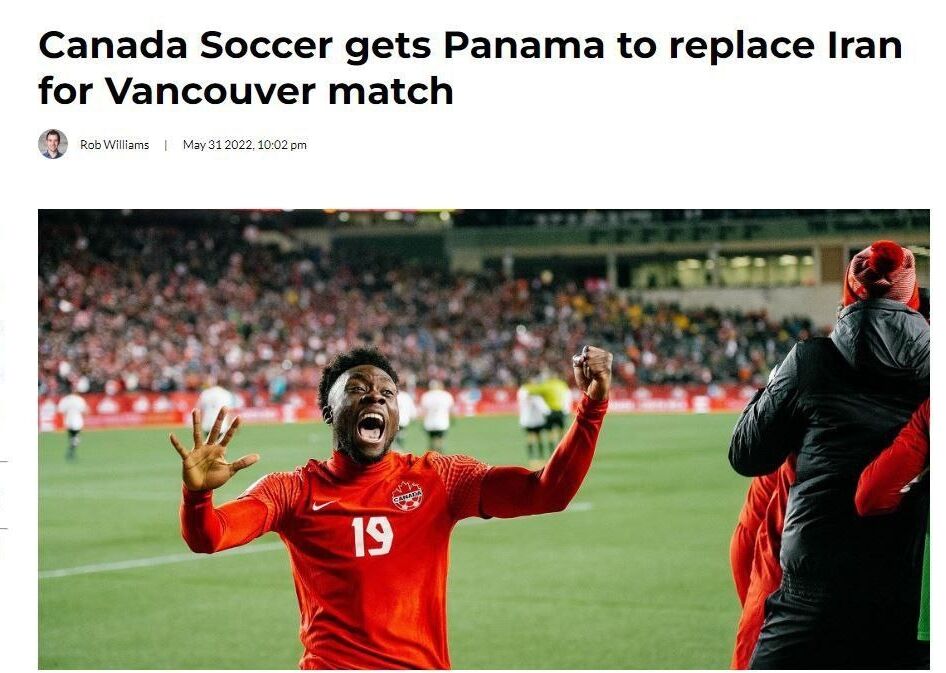 خبر عجیب برای رقیب تیم ملی کانادا پس از لغو بازی تدارکاتی با ایران