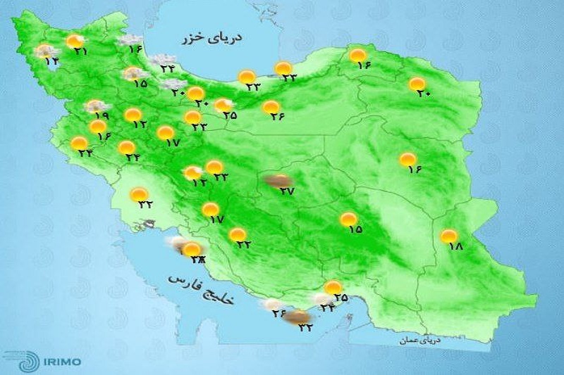 وزش باد شدید موقت همراه با گرد و خاک در ۹ استان کشور