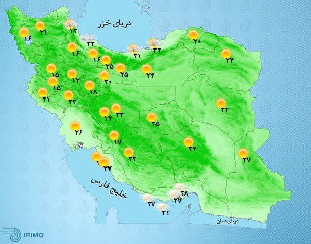 وضعیت آب و هوا، امروز ۲۸ خرداد ۱۴۰۱ / هوا در اغلب مناطق کشور گرم‌تر می‌شود