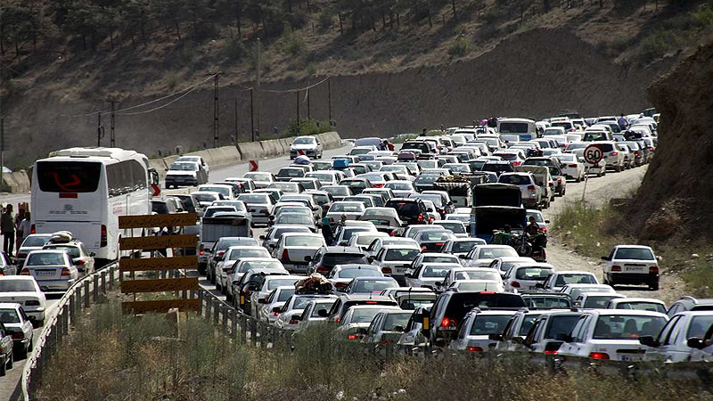 وضعیت جاده‌ها و راه‌ها، امروز ۳۰ تیر ۱۴۰۱ / ترافیک سنگین در جاده چالوس