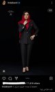 استایل مدلینگ لیندا کیانی با شال قرمز + عکس