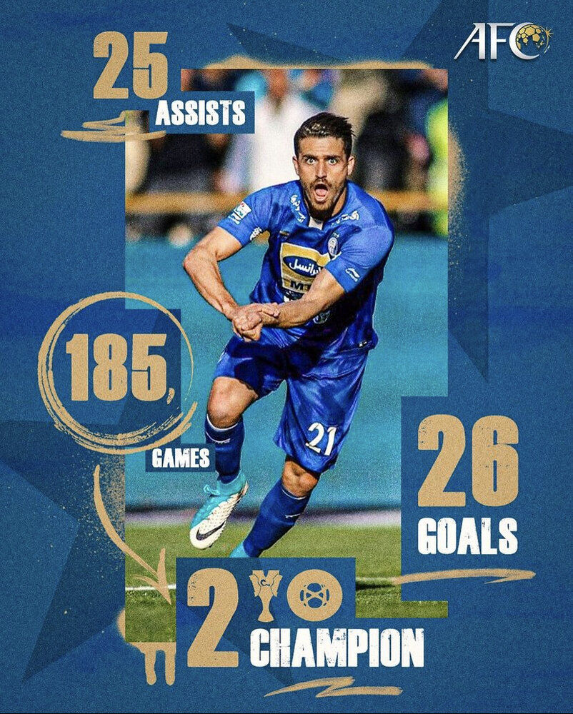 واکنش AFC به مناسبت جدایی وریا غفوری از استقلال