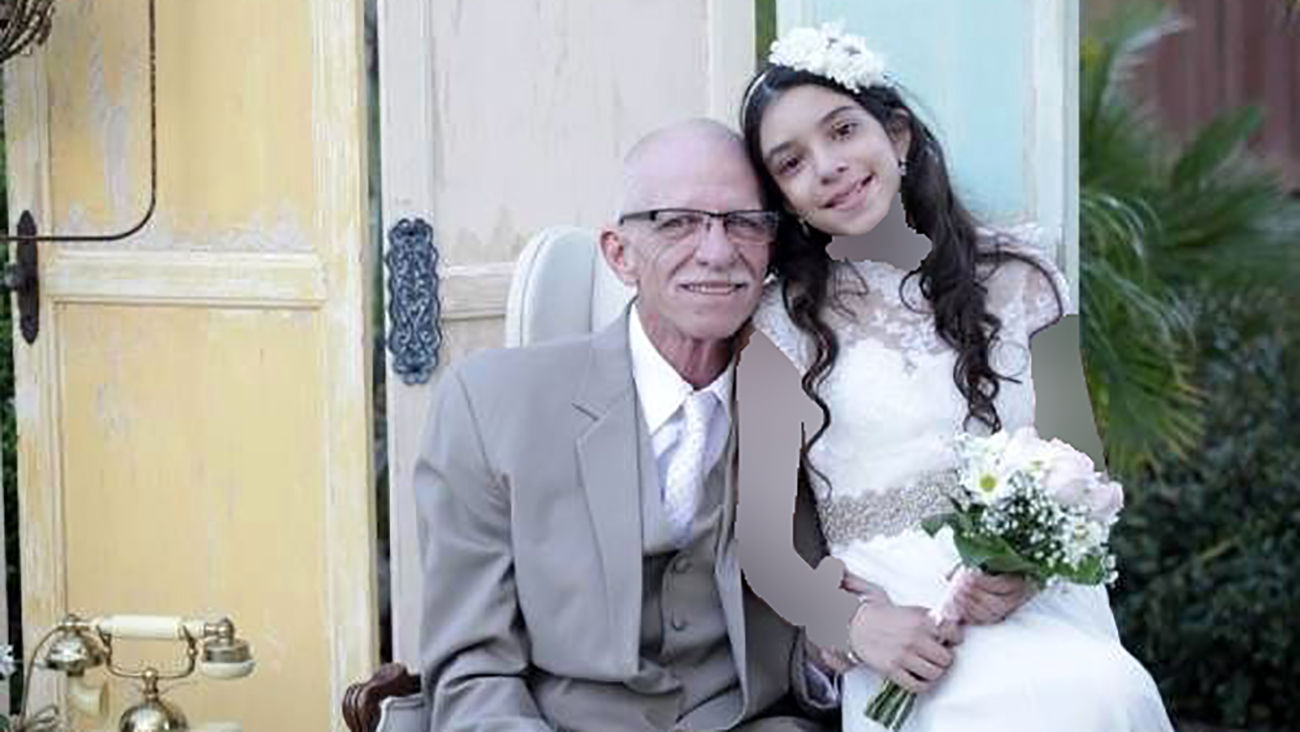 عکس ازدواج دختر 11 ساله با پدرپیرش / میهمانان عروس کوچولو فقط گریه کردند !