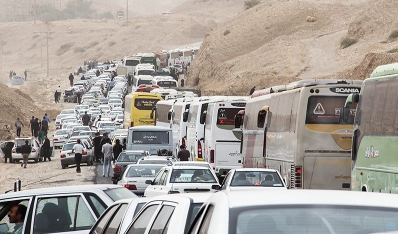 وضعیت جاده‌ها و راه‌ها، امروز ۲۱ شهریور ۱۴۰۱ / ترافیک سنگین در مسیرهای منتهی به مهران و شلمچه / تردد روان در جاده بستان - چذابه