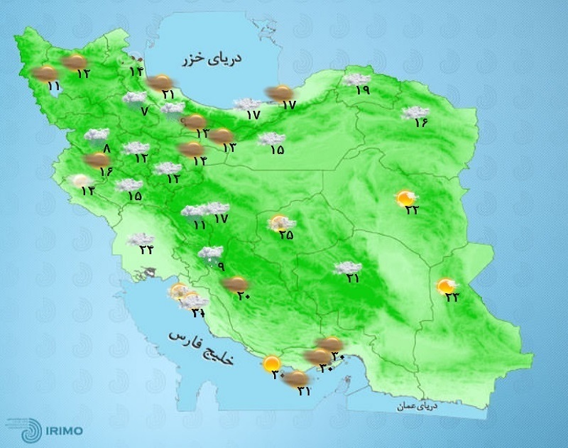 امروز؛ تداوم فعالیت سامانه بارشی در تهران / آلودگی هوا در هفته آتی
