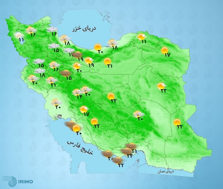 وضعیت آب و هوا، امروز ۵ آبان ۱۴۰۱ / تشدید بارش‌ها در تهران و شمال کشور
