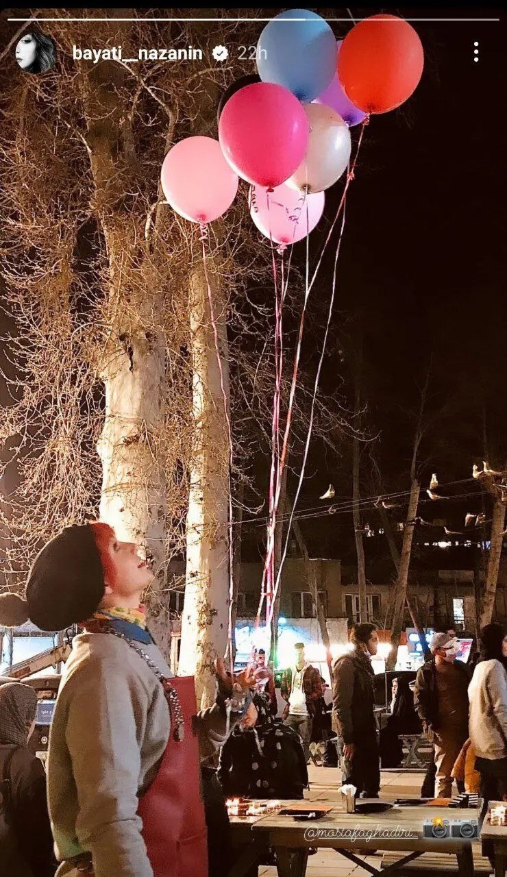 تیپ بامزه نازنین بیاتی در یک استوری+ عکس