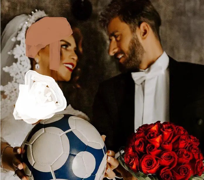 لو رفتن عکس عروسی فوتبالیست تیم ملی ایران با یک فوتبالیست