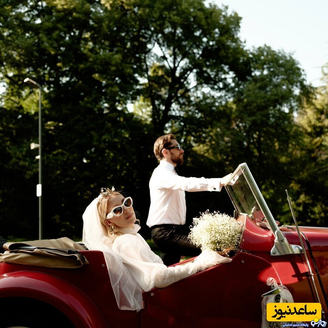 فیگور عروسی جذاب بهرام رادان و همسرش/عکس