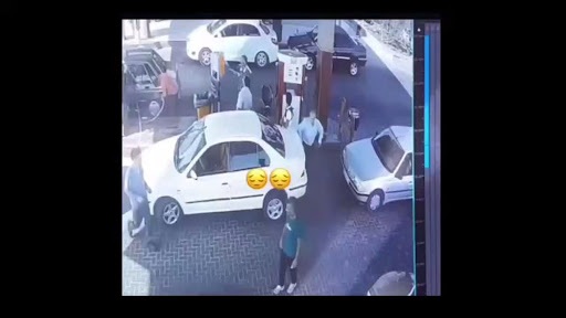 ویدئوی هولناک از تصادف با پژو ۴۰۵ در یک پمپ بنزین