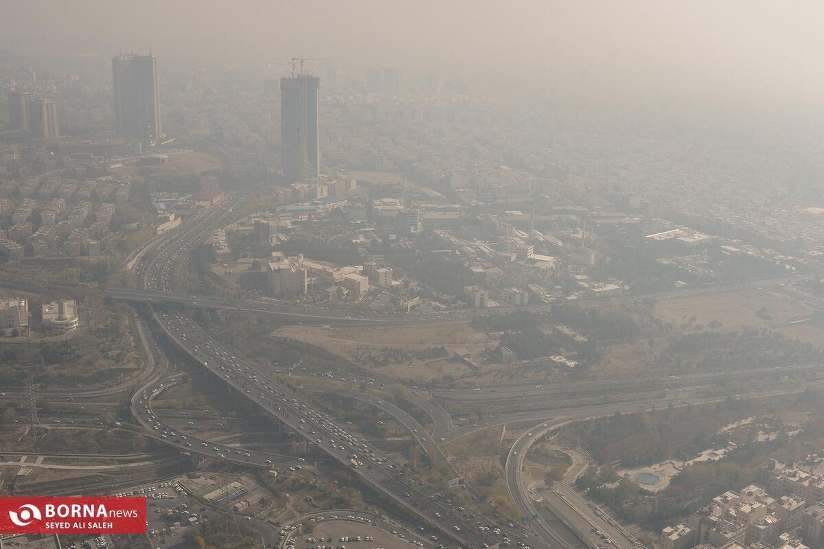 (تصاویر) وضعیت هوای امروز تهران از بالای برج میلاد