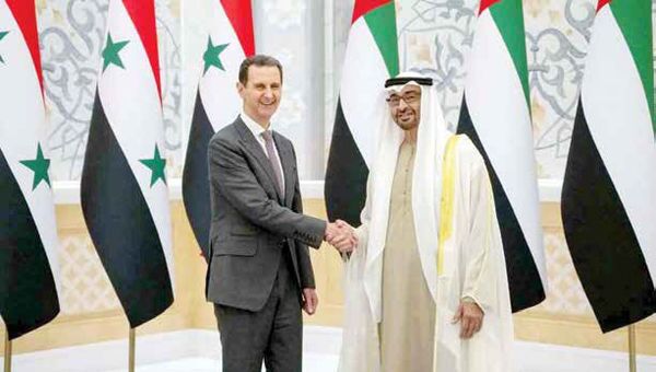 امضا بیانیه ضد ایرانی ادعای مالکیت امارات بر جزایر سه‌گانه توسط بشار اسد