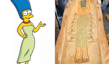 تصویر «سیمپسون‌ها» روی تابوت 3500 ساله مصری!