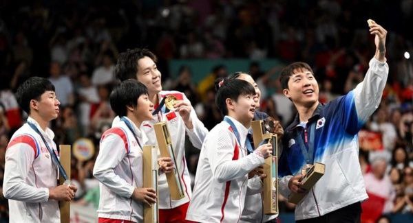 عکس خبرساز ورزشکاران کره شمالی و جنوبی در المپیک پاریس
