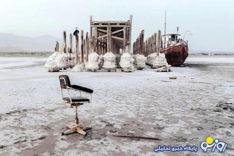 دریاچه ارومیه از نفس افتاد و خشک شد/ توفان غبار نمک ۵ میلیون ساکن حوضه دریاچه را تهدید می کند