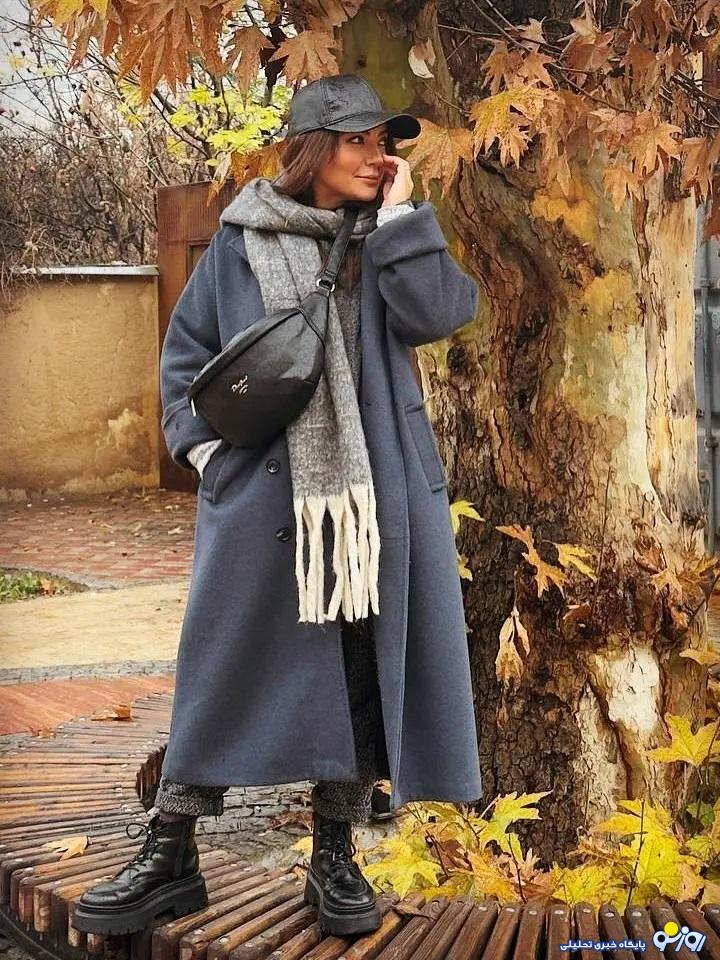 بازیگر خانم با استایل شیک و زمستانه بازیگر خانم با استایل شیک و زمستانه