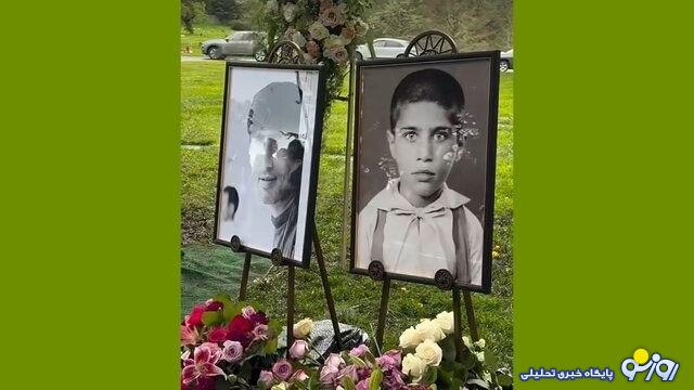 تصویری که بر روی مزار بهرام بیضایی نصب شد