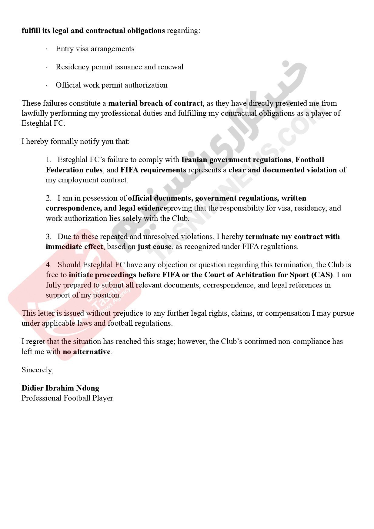 عکس | شوک بزرگ به استقلال؛ قرارداد ستاره آبی‌ها فسخ شد!