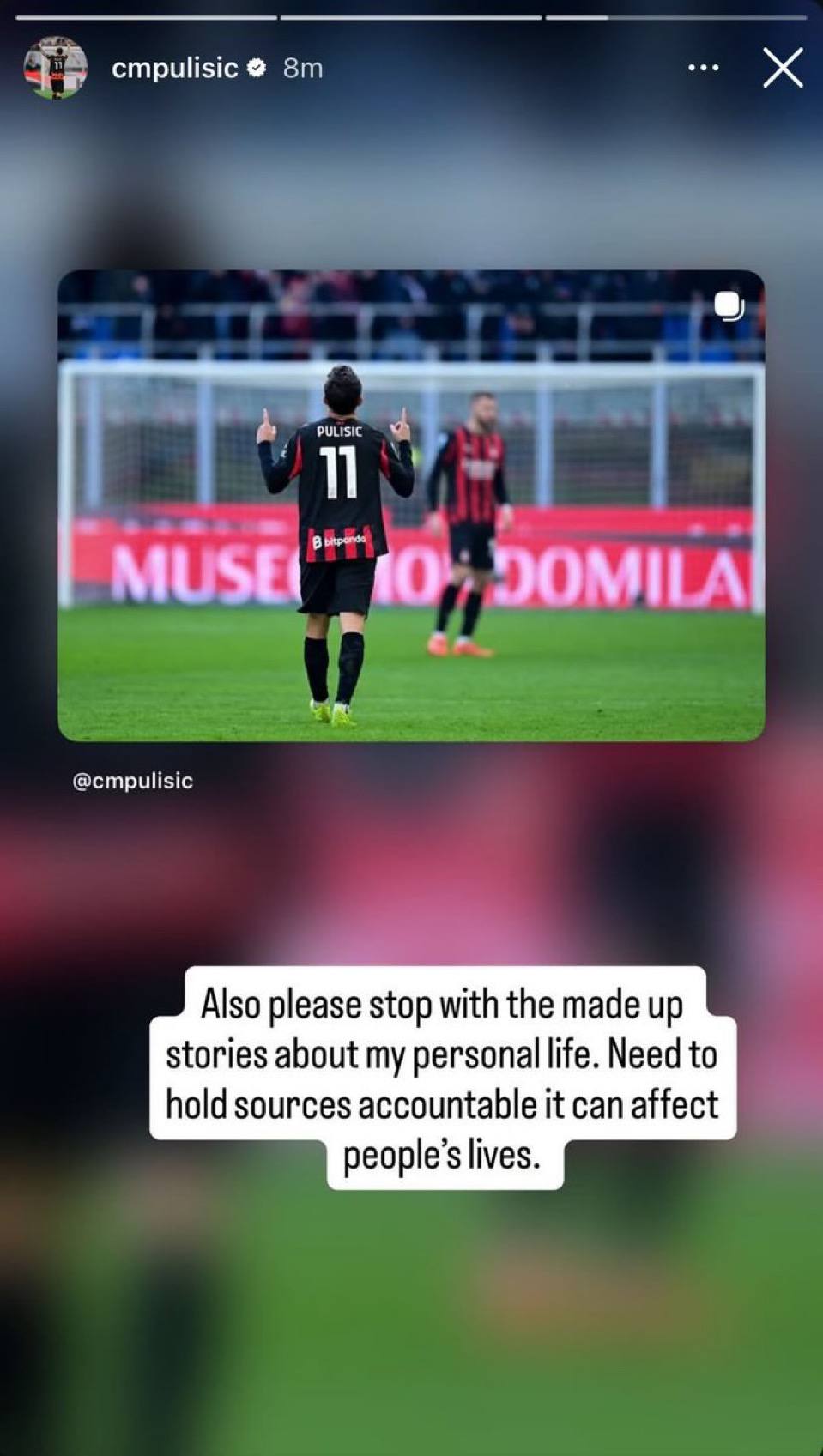 استوری کریستین پولیشیچ در اینستاگرام