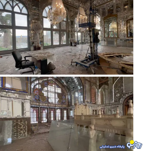 آسیب به کاخ گلستان در اثر حمله آمریکا و اسرائیل به ایران