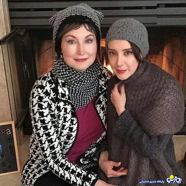 سحر جعفری جوزانی در کنار مادر آمریکایی‌اش