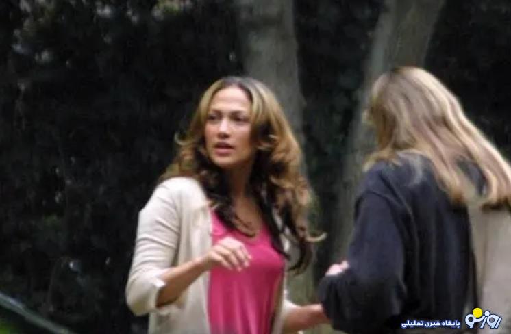 جنیفر لوپز در پشت صحنه فیلم «کافی» در کالیفرنیا جنیفر لوپز در پشت صحنه فیلم «کافی» در کالیفرنیا