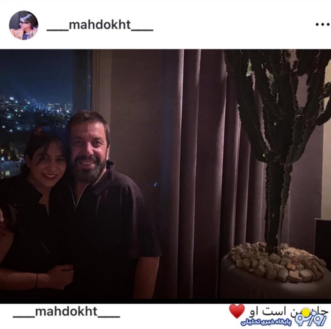 عکس جدید عاشقانه عباس جمشیدی در کنار همسر زیبایش/عکس