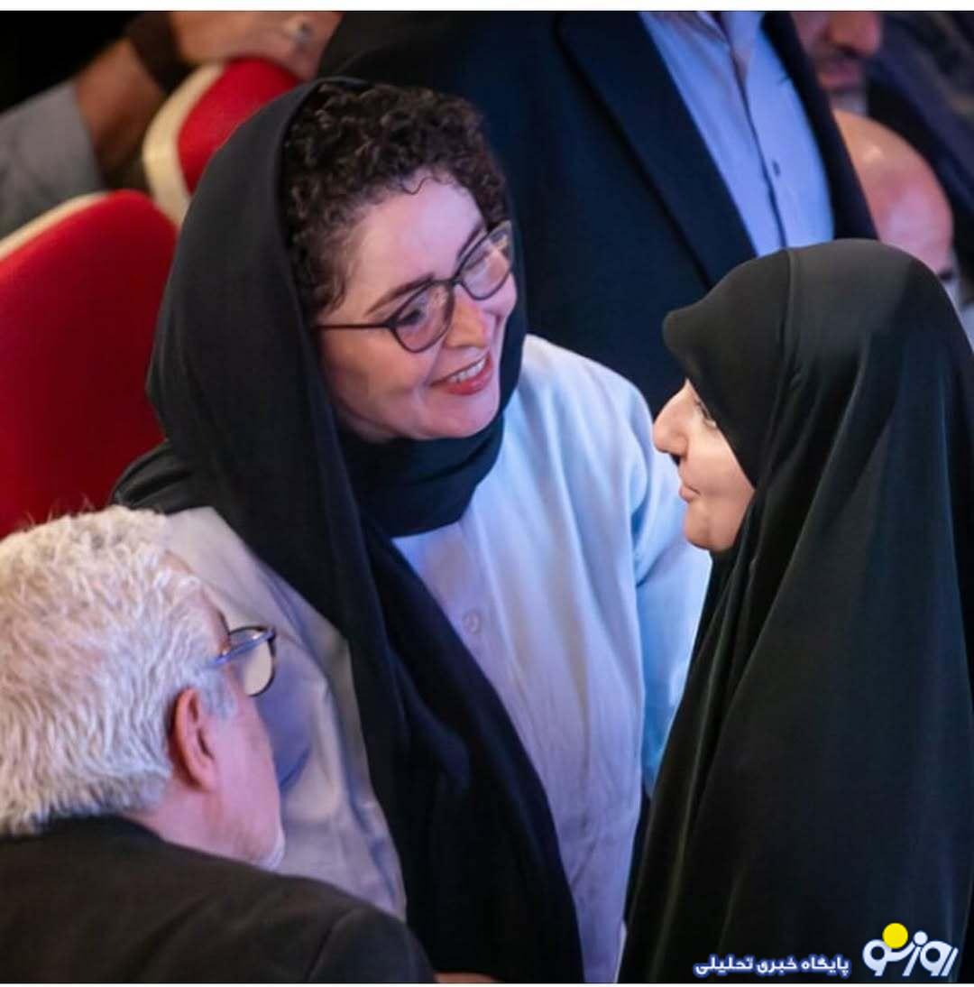 تماس عجیب دو چهره سرشناس؛ ژیلا صامتی و سلیمانی در یک قاب!/عکس